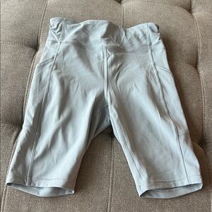 Lululemon Blue/Grey Biker Shorts 8” with Pockets